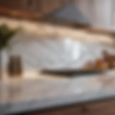 Elegant marble backsplash