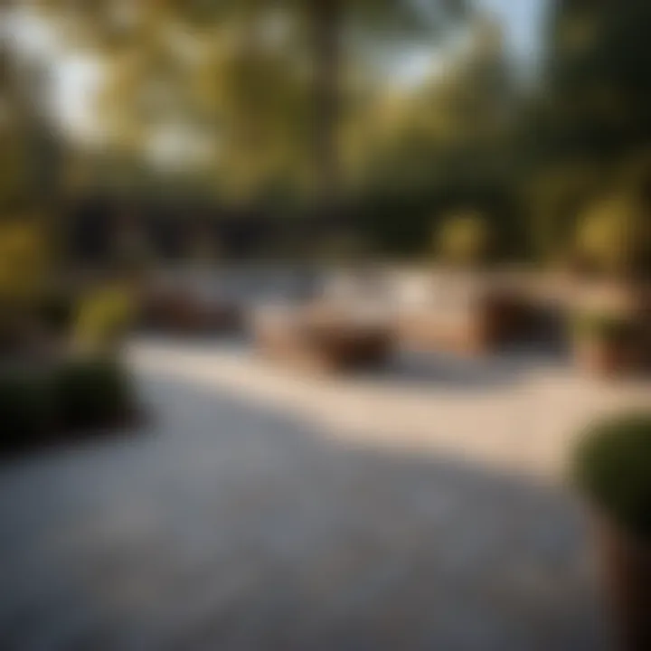 Elegant paver patio with outdoor furniture