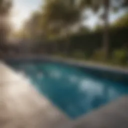 Elegant pool liner design in a luxurious setting
