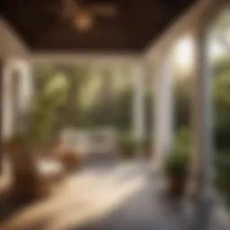 Elegant 10x10 Porch with Lush Greenery
