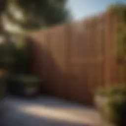Elegant wooden privacy fence design