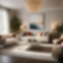 Elegantly staged living room with contemporary decor
