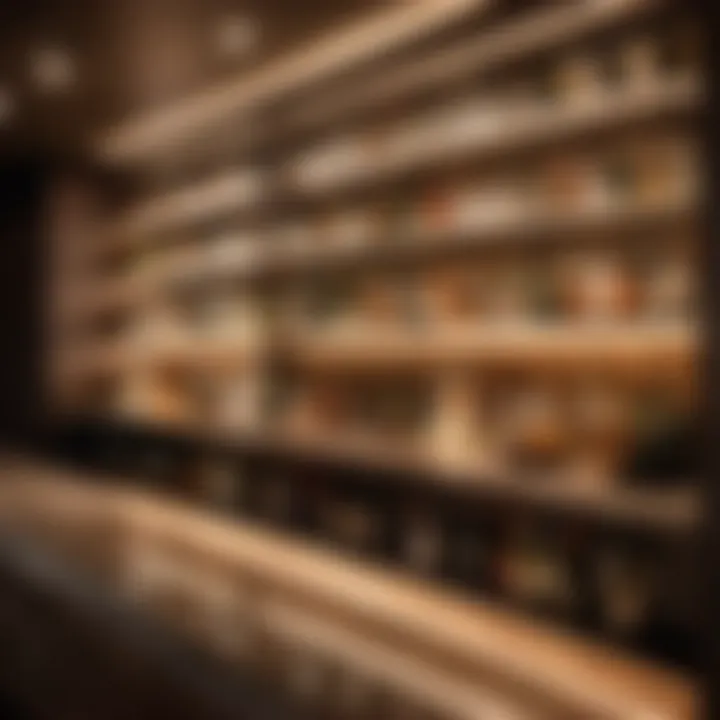 Upscale Basement Bar Shelving