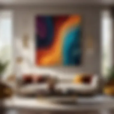 Abstract Art Inspired Living Room