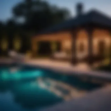 Elegant Poolside Lighting Fixture