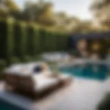Stylish Poolside Lounge Area