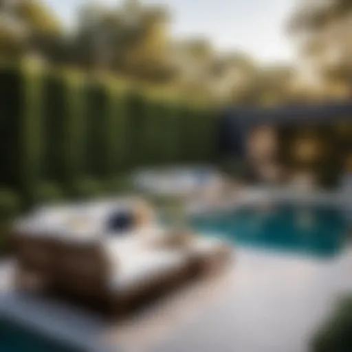 Stylish Poolside Lounge Area