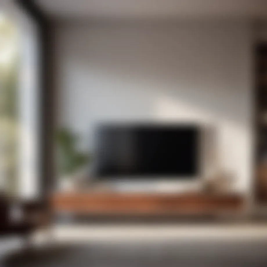 Minimalist TV cabinet in modern living room