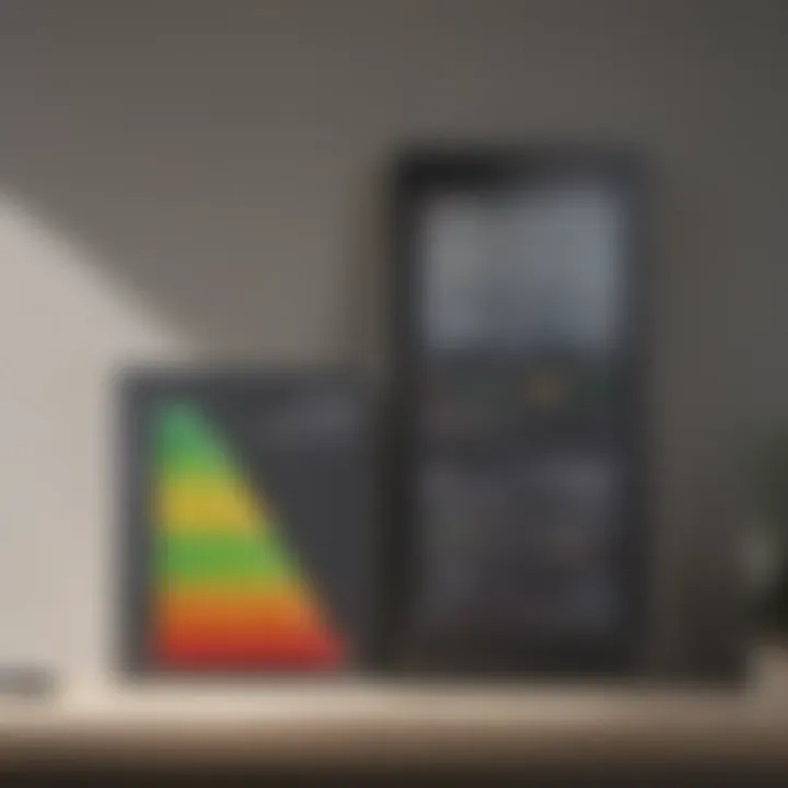 Energy consumption comparison chart for heating systems