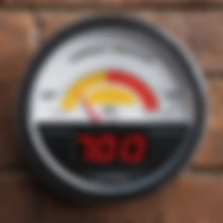 Energy consumption meter showing usage