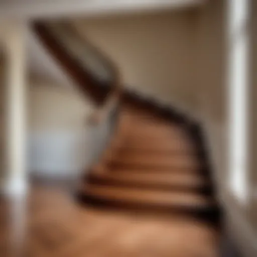 Elegant engineered hardwood stair design