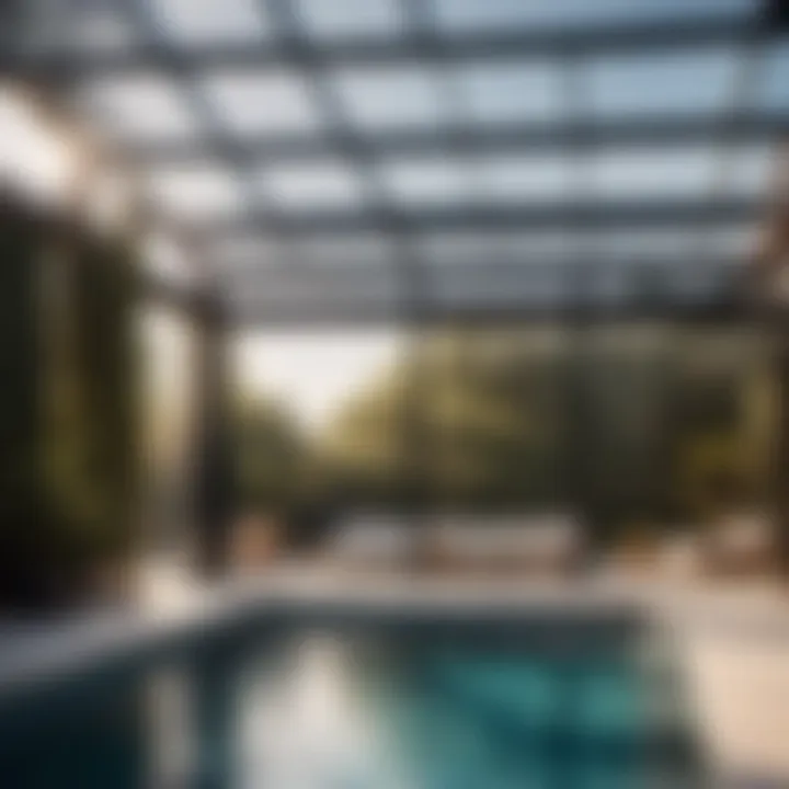 Modern swimming pool screen enclosure design