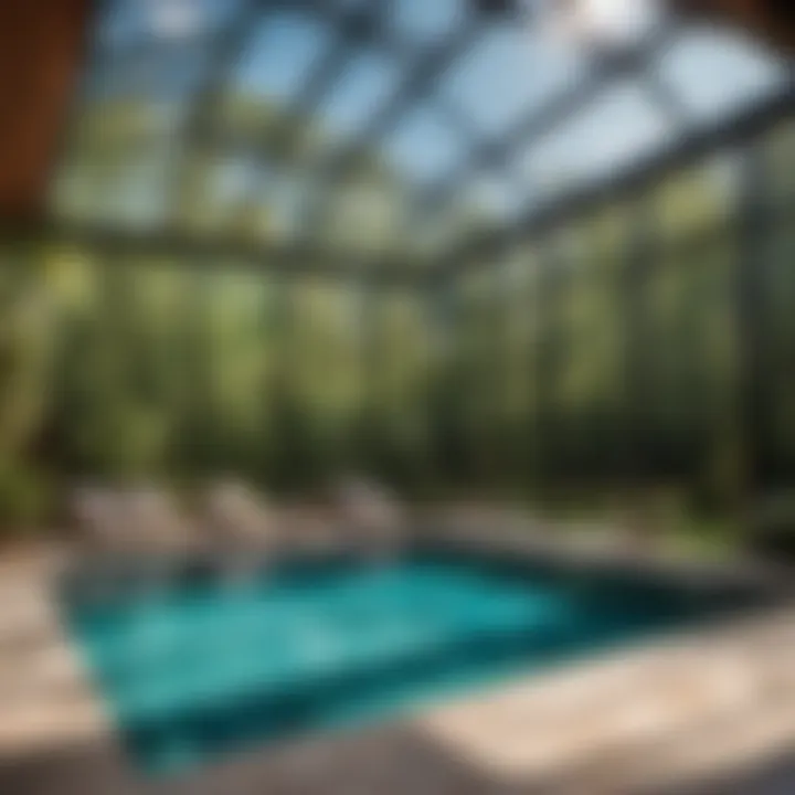 Professional installation of a screen enclosure for a swimming pool
