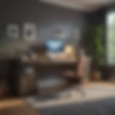 Functional home office with ergonomic furniture