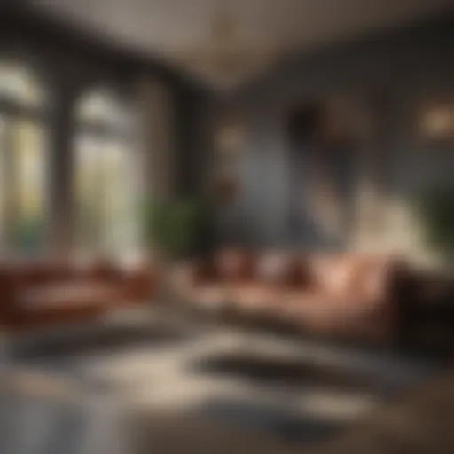 Modern living room setup with cozy furniture