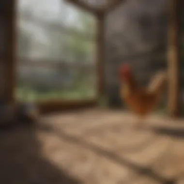 Materials used for constructing a chicken run, including wood and wire mesh