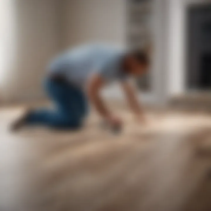 Experienced Contractor Installing Laminate Flooring