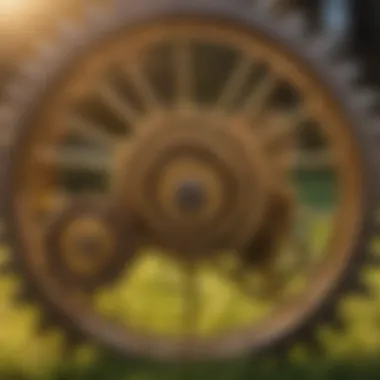 Antique Grass Cutting Device Gears and Cogs
