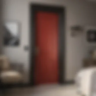 Bold Statements: The Power of Contrast in Design Vibrant interior door contrasting with neutral walls