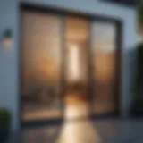 Elegant sliding patio door design showcasing geometric patterns