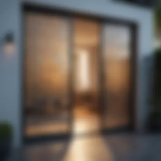Elegant sliding patio door design showcasing geometric patterns
