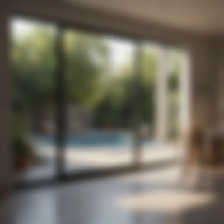 Spacious sliding patio door allowing natural light to flood the room