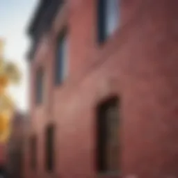 Elegant Crimson Brick Facade