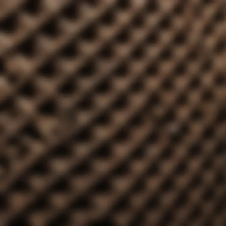 Composite fence panel texture close-up