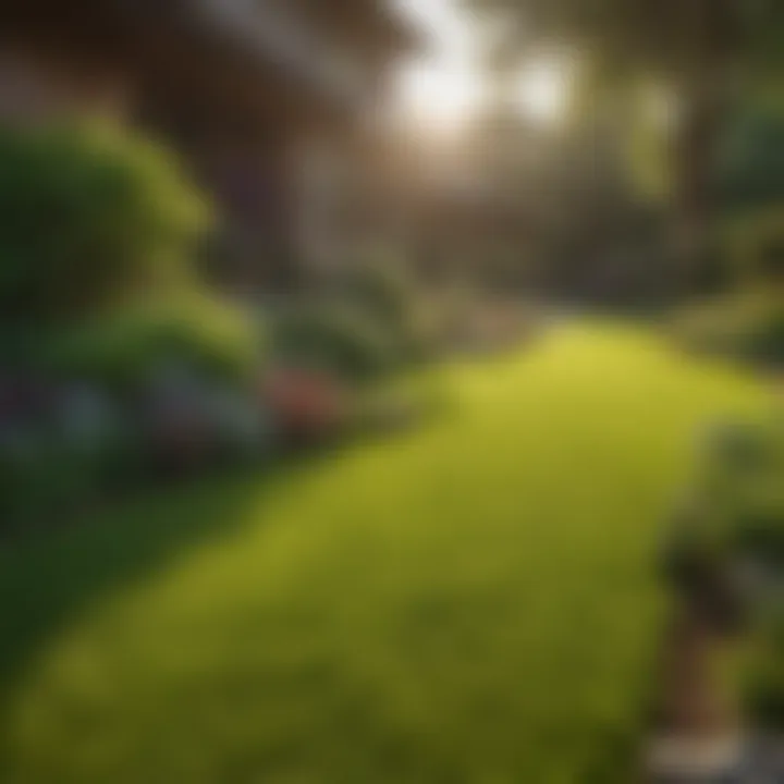 Ecologically friendly lawn management practices in action