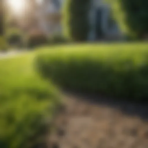 Vibrant green lawn showcasing healthy growth and texture