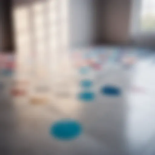 Abstract Geometric Floor Paint Design