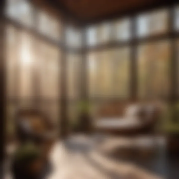 Minimalist Screened Porch with Natural Elements