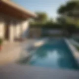 Elegant glass pool fence showcasing minimalistic design