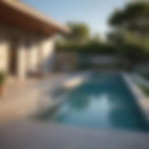 Elegant glass pool fence showcasing minimalistic design