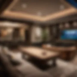 Luxurious basement home interior in Las Vegas