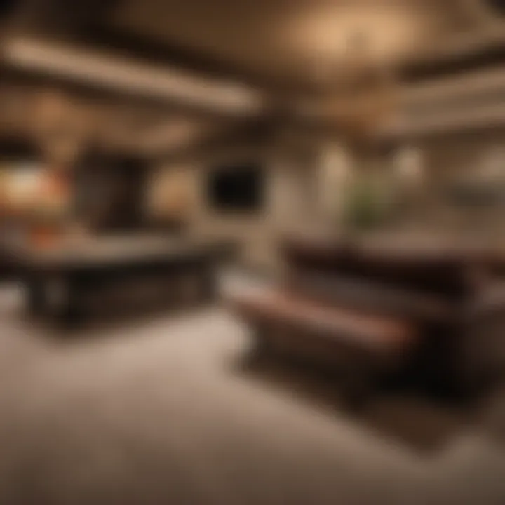 Spacious basement entertainment area in Las Vegas