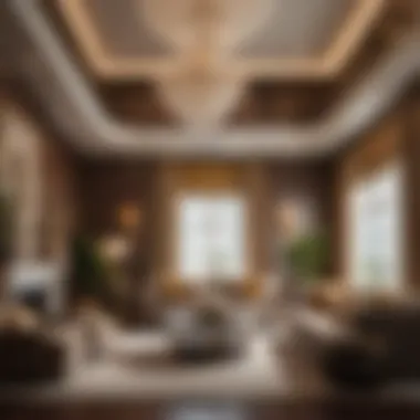 Luxurious home interior with custom-designed furniture and elegant decor