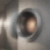 Detailed view of an internal dryer vent system installation