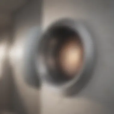 Detailed view of an internal dryer vent system installation
