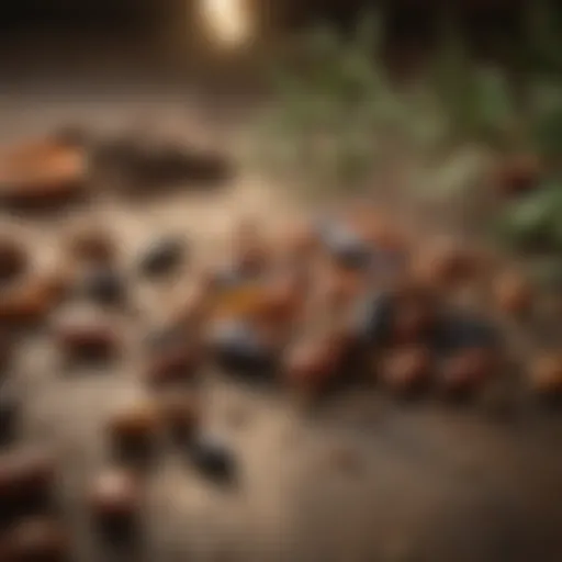 A selection of natural ingredients used as roach repellents.