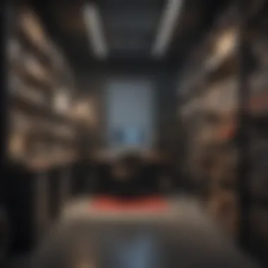 Innovative Use of Space Creative workspace set up inside a storage unit