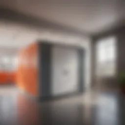 Innovative relocatable self storage unit design showcasing modular features.