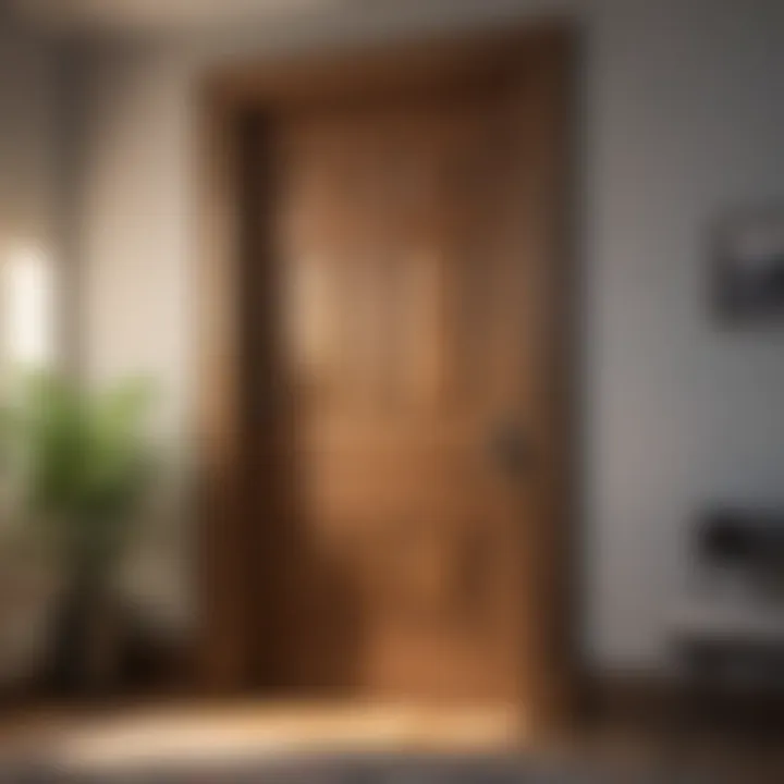 A beautifully installed six panel door enhancing home aesthetics.