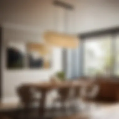 Sleek Pendant Light Fixture Enhancing a Modern Dining Setting Pendant Light Fixture Over a Modern Dining Table