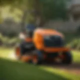 A top-rated electric lawn mulcher in action