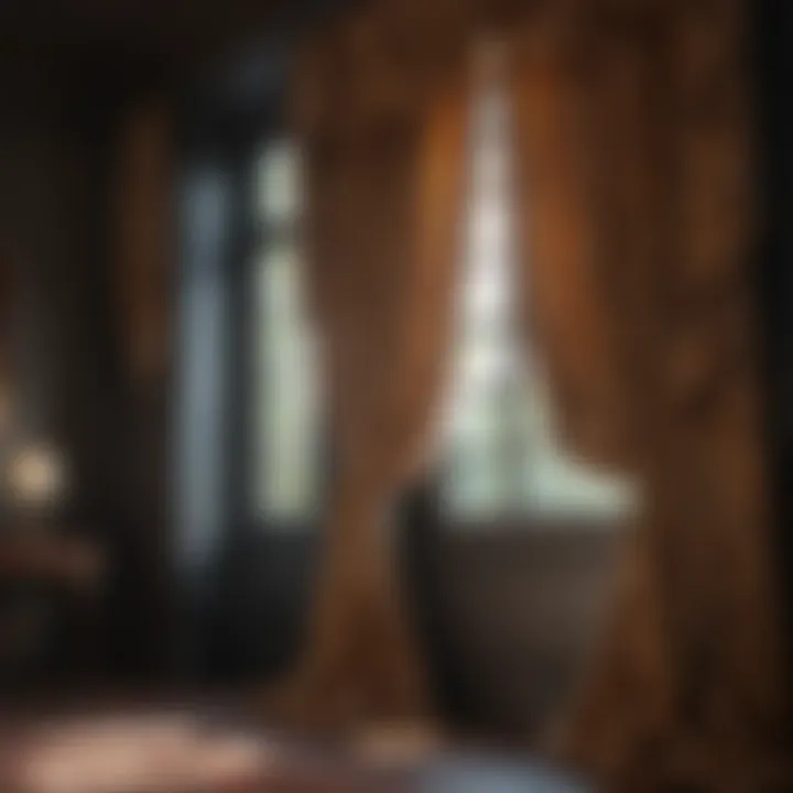 Elegant drapery showcasing rich textures and colors