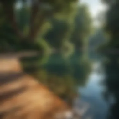 Crystal Clear Water: The Role of Tree Cover in Water Quality Clean water reflecting sunlight with surrounding greenery