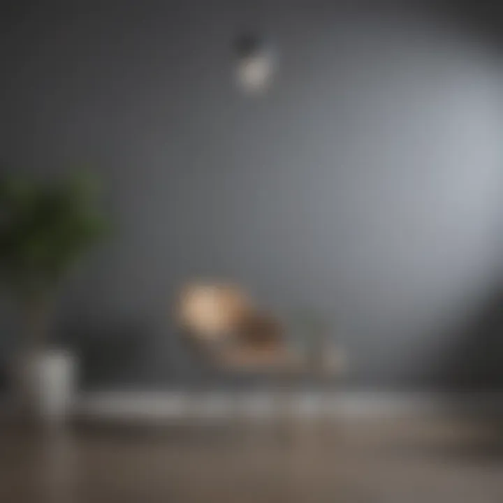 A detailed palette blending Valspar Academy Gray with complementary colors, reflecting design versatility.