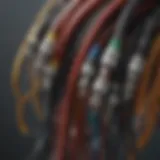 Illustration of various types of electrical service cables