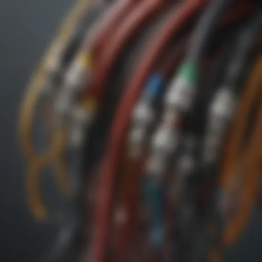 Illustration of various types of electrical service cables